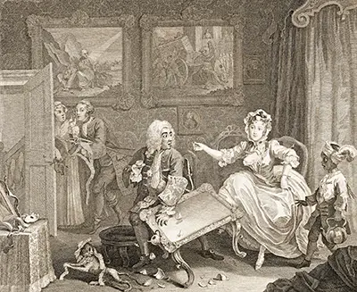 Moll is Now a Kept Woman, the Mistress of a Wealthy Merchant William Hogarth